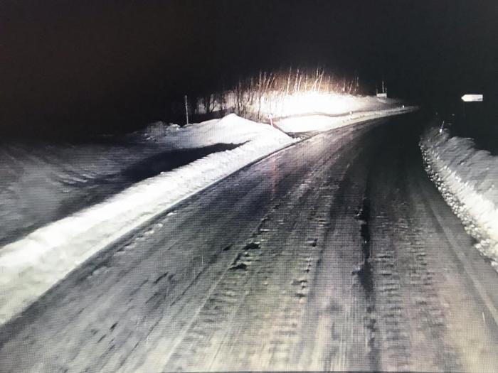 Når vegen ser sånn ut foran deg, er det viktig å beholde roen. Et langt liv som sikkerhetsekspert kommer godt med. Foto: Dan Nordberg