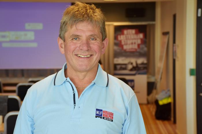 Yngve Harila, driver transport og kranservice i Vadsø, og er ved siden av jobben også en av tre kontakter for NLFs kollegahjelp i Finnmark. Foto: NLF
